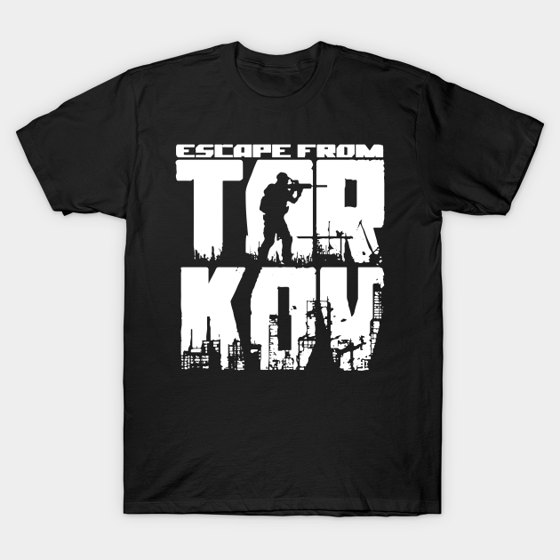 TARKOV WHITE Escape From Tarkov TShirt TeePublic